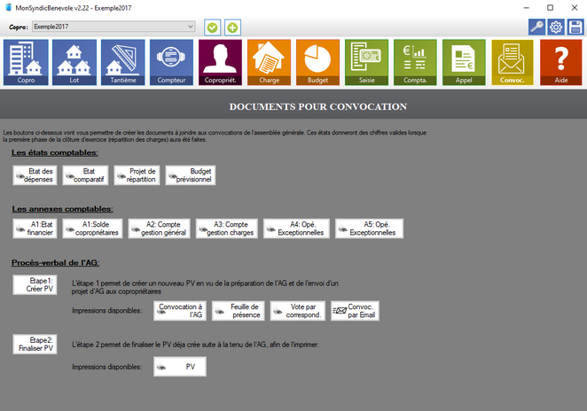 documents convocation à l'AG annuelle de la copropriété
